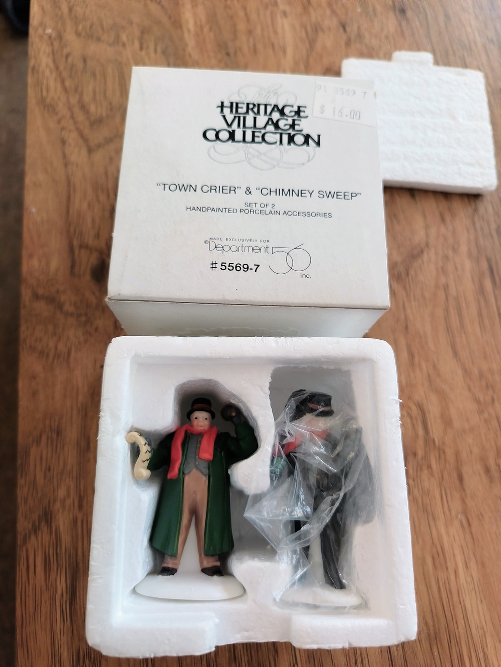 Christmas Figures Department 56 Town Crier & Chimney Sweep New
